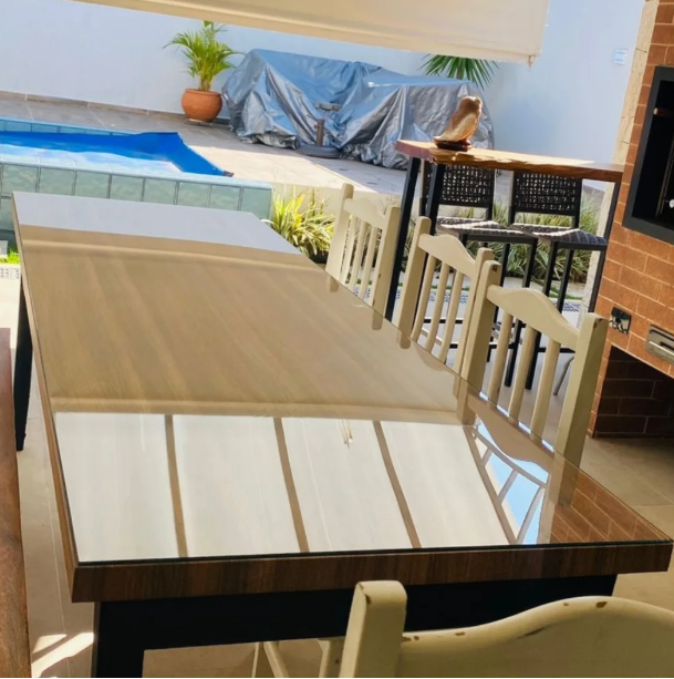 Tampo de vidro sob medida para mesa